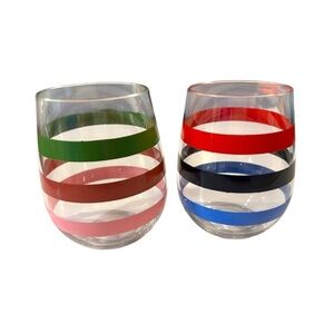 NWOT kate spade plastic wine glasses